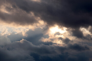 Summer cloudy stormy sky