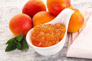 Sweet apricot jam homemade dessert