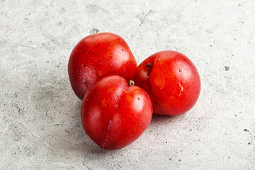 Ripe sweet juicy red plum