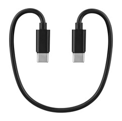 cable with Type-C connector, black color