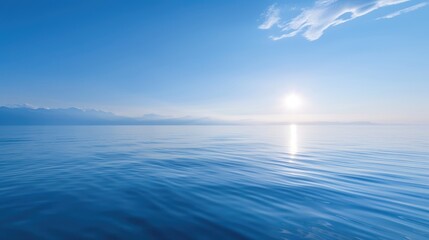 Obraz premium Serene Ocean Scene with Ripple 'Person' Formation