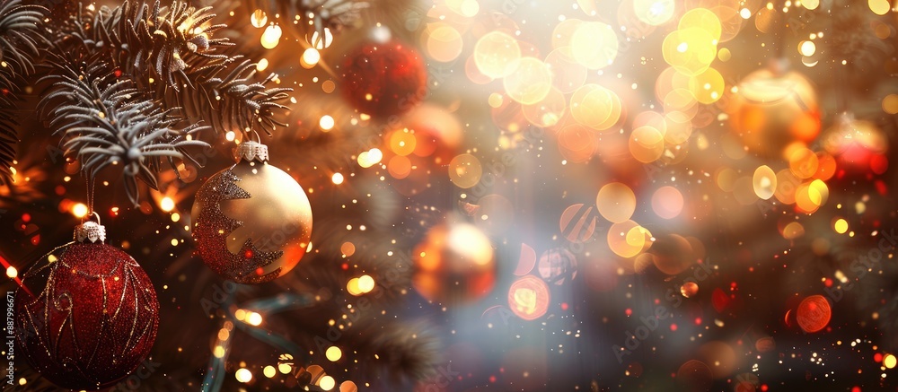 Poster a festive backdrop for christmas and new year celebrations with a blank area for adding text or imag