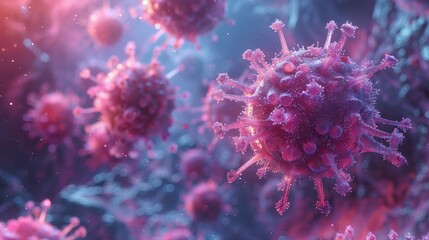 Fototapeta premium A close-up image of a virus, showcasing the potential of nanotechnology in developing efficient treatments.