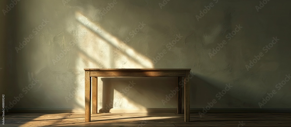 Poster table with no objects on it providing copy space image