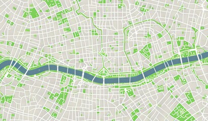 Fototapeta premium Abstract Green City Map Design