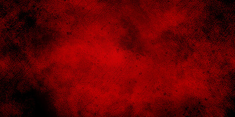 Red abstract watercolor wall grunge macro texture background. Texture of grunge bright warm wall red and black colors in fiery Colorful handmade technique aquarelle, old boarder textured