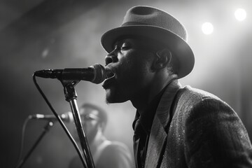 A Soulful Singer Performs at a Motown Concert