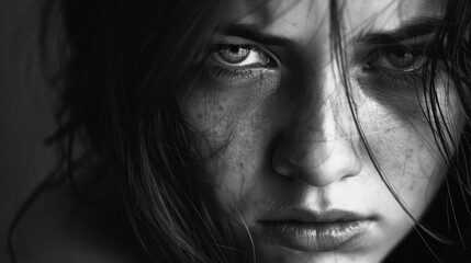 Fototapeta premium International Day of Nonviolence. victims of domestic violence. domestic violence
