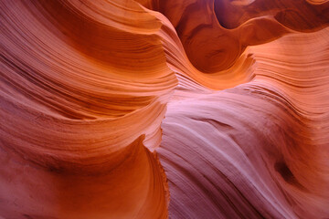 abstract amazing curve on rock at Lower Antelope Canyon,Arizona,USA