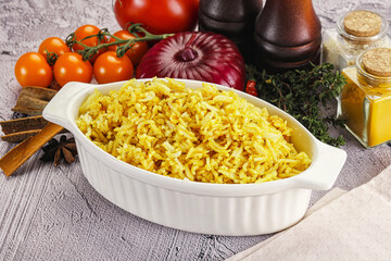 Indian cuisine lemon basmati rice