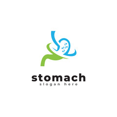 stomach logo icon flat vector design isolated