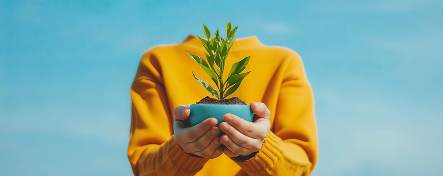 Social media influencer promoting a climate action campaign, connecting digital advocacy with real-world impact