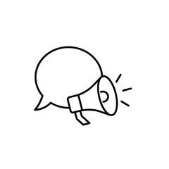 loudspeaker icon with chat icon 