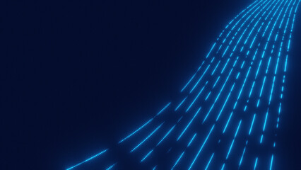 Obraz premium Glowing blue lines and data flow