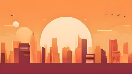 Fototapeta premium minimalistic background city themed