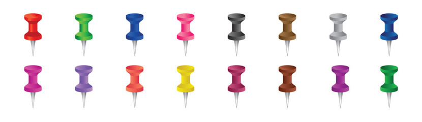 A collection of beautifully colored push pins.