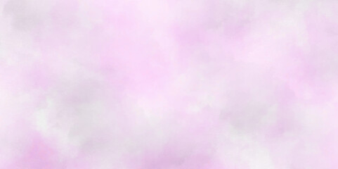 Vector pink in the sky and cloudy watercolor light wall grungy paint. canvas splash fluffy heaven watercolor painting beautiful cloudscape pastel texture background.