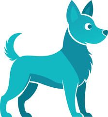 Cute dog silhouette vector style with white background