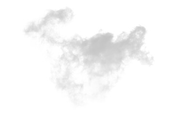 White clouds isolated on transparent background
