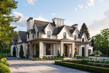 Elegant mansion with classical architecture