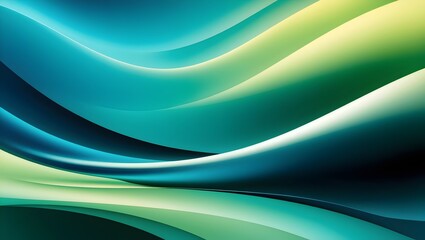 Obraz premium Abstract Aqua Waves Serene Gradient Flow Design Abstract Background