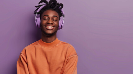 Obraz premium Music's Healing Power: A Photo of Pure Unconditional Happiness