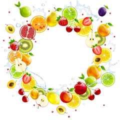 Banner of Juicy and Fresh Fruits