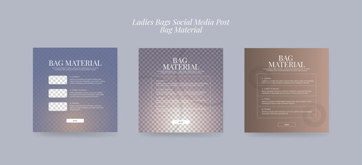 handbag social media post, instagram post for e commerce and online shop, eps vector illustration
Set of instagram post for e-commerce, handbag, clothes social media post eps vector i