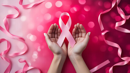 Breast Cancer pink october ribbon awareness campaign month social media post design