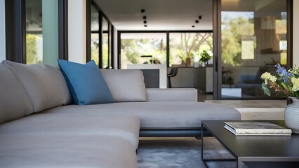 Modern living room with sofa