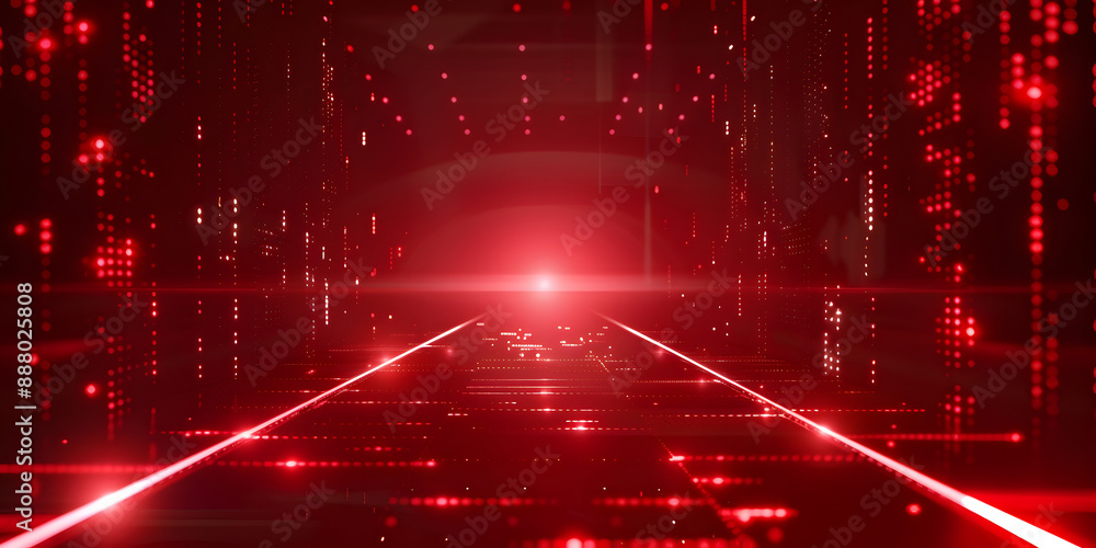 Poster red matrix abstract background