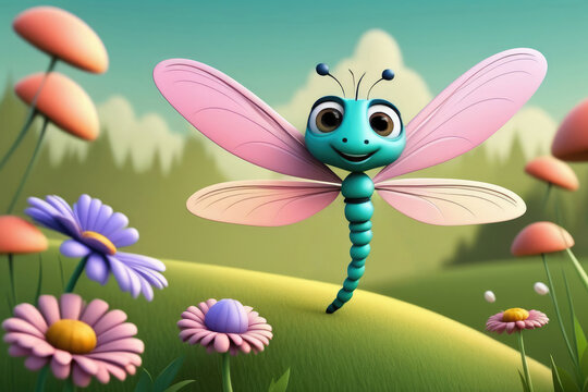 Dragonfly Cartoon-Bilder: Stock-Fotos & -Videos. | Adobe Stock