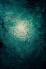 Grungy Moody green teal abstract background with a bright center, perfect for creating an atmospheric and mysterious feel in design projects.