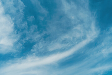 white cloud on blue sky. Colorful Beautiful blue sky with cloud formation background. white clouds soft focus. Large bright soft fluffy clouds are cover the blue sky. Cumulus clouds against blue sky.