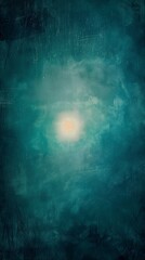 Grungy Moody green teal abstract background with a bright center, perfect for creating an atmospheric and mysterious feel in design projects.
