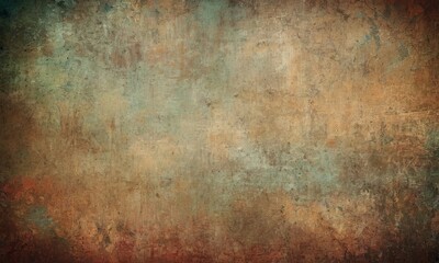 A wall with a brown and blue background