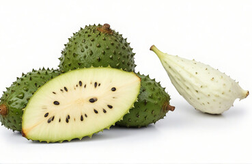 Soursop, herbal medicine isolated on white background