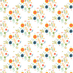 Hand drawn pattern design for springtime season