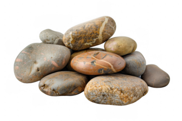 Pile of Smooth River Rocks