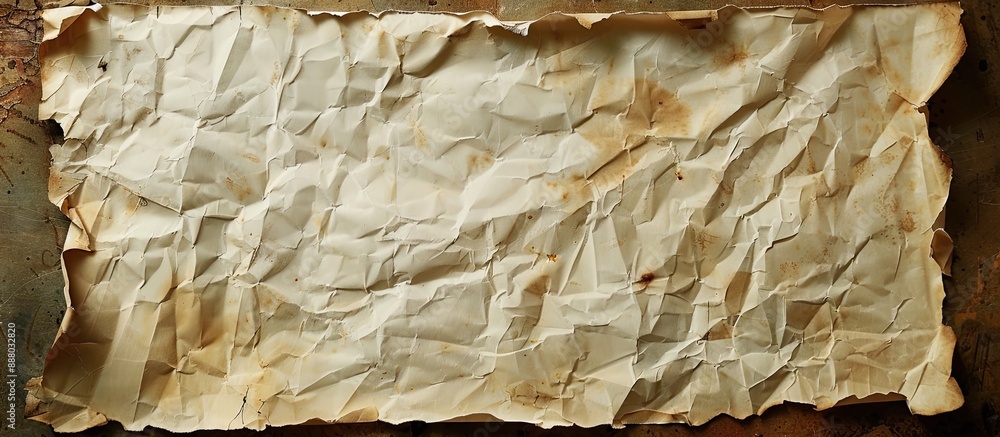 Poster tattered paper on a simple backdrop with empty space for adding an image. copy space image. place fo