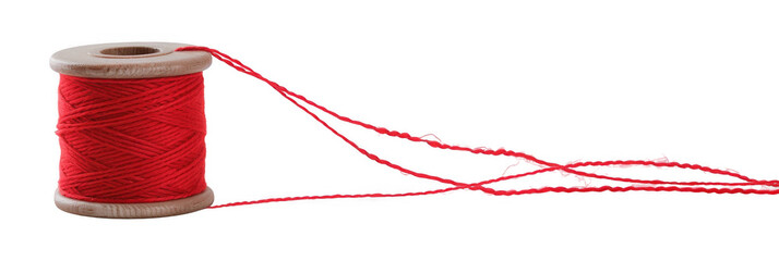 Red Spool of Thread with Extension