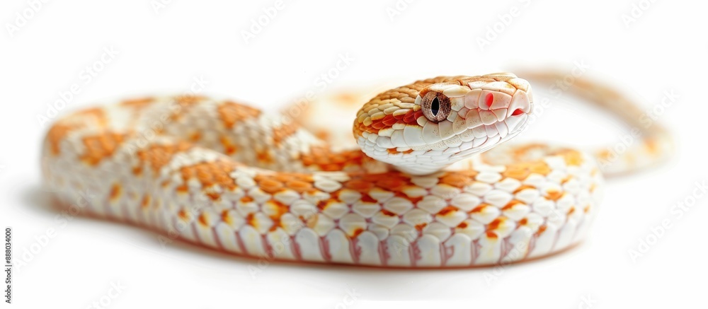 Poster a white background highlights the unique features of the albino pacific gopher snake or coast gopher