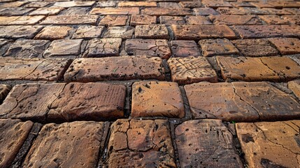 Brown Brick Pavement.