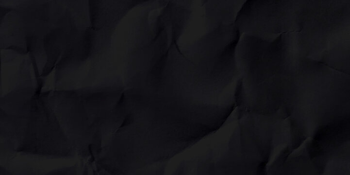 Kraft wrinkle texture, torn antique crumple paper vector or parchment abstract design. Crumpled balck paper abstract shape background. 