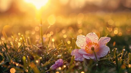 flowers in the grass