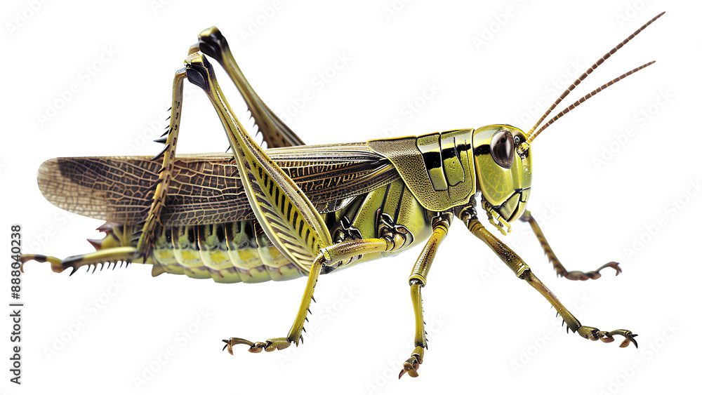 Wall mural Grasshopper on transparent background