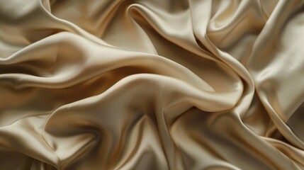 Beige Silk Fabric Texture.