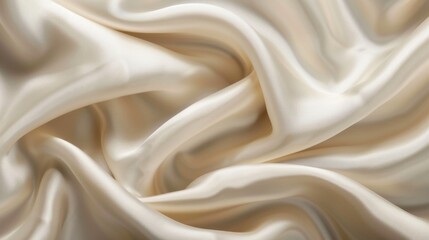 Fototapeta premium Smooth Cream Fabric Texture Background.