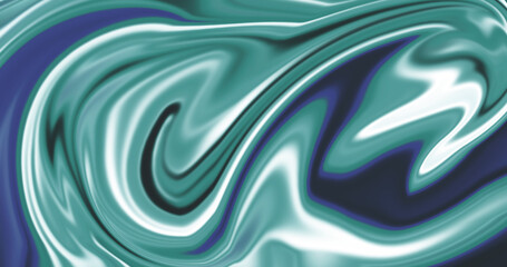 Liquid green turquoise light purple dark abstract background creating a fluid, liquid-like pattern.