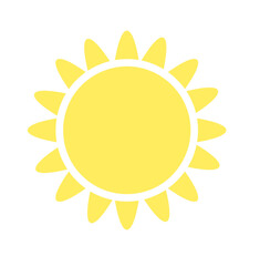 Sun icon vector. The Weather category. summer, sunlight.